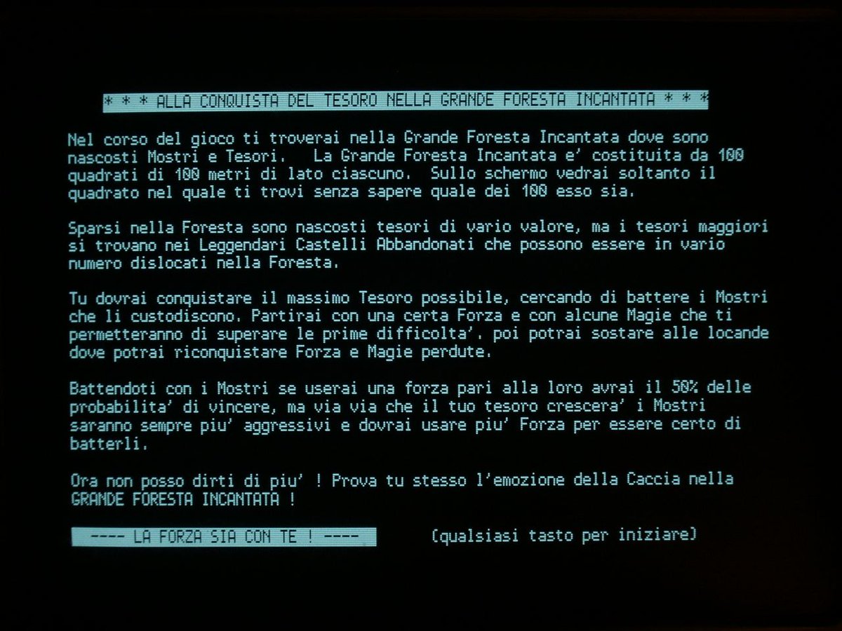 Meniacmedia's tweet photo. Foresta Incantata (Olivetti M20)

#olivetti #M20 #retrogames #retrogame #retrogamers #nerds #games #retronerd #retroblogger #retroblog https://t.co/tWeigt7kaF