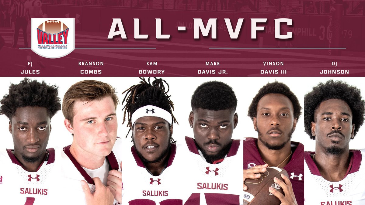 SIU_Football's tweet photo. Big shout-out to our All-MVFC honorees.