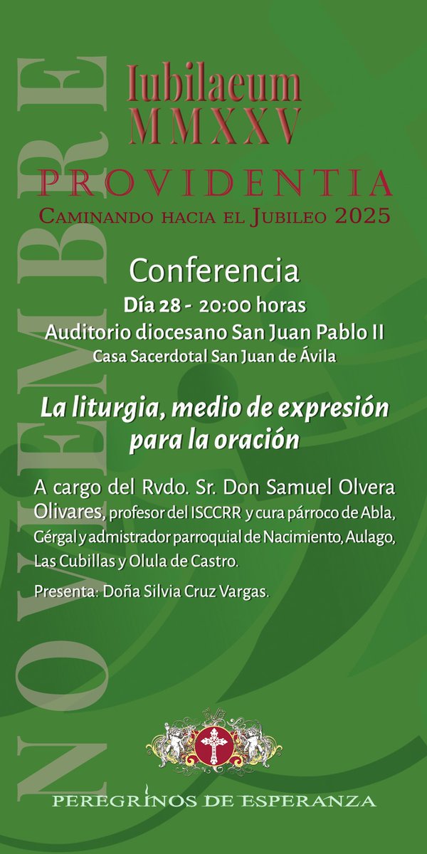 APFPROVIDENTIA's tweet photo. Arranca una semana muy intensa para nosotros.

Mañana,  nueva formación: La liturgia, medio de expresión para la oración.

📍Casa Sacerdotal San Juan de Ávila
⌚20.00
✝️ Don Samuel Olvera Olivares https://t.co/tueCO6V20U