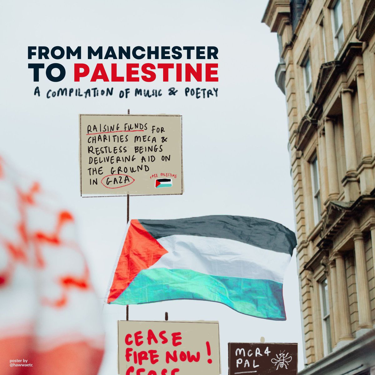 Proud to be amongst 120+ other #ManchesterArtists on this huge compilation album raising money for <a href="/MECAForPeace/">MECA</a> &amp; <a href="/RestlessBeings/">Restless Beings</a> who are delivering aid on the ground in Gaza. Available for this week only. 

In solidarity ✊🍉🎶

#FreePalestine 

mcr4pal.bandcamp.com