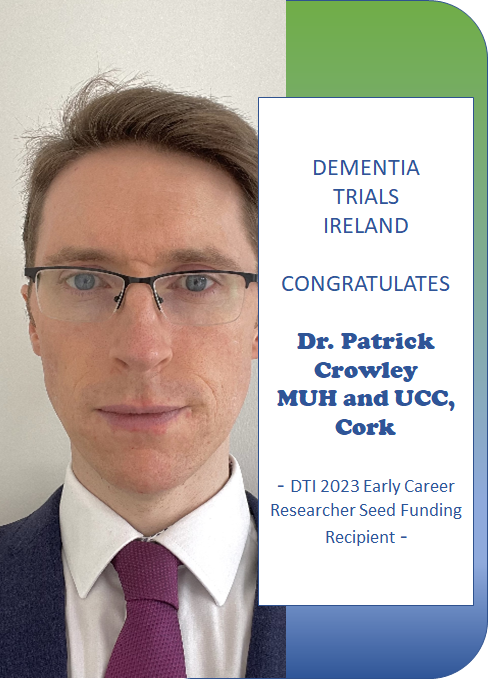 DementiaTrials's tweet photo. A massive congratulations to Dr. Patrick Crowley, MUH and UCC, the 2023 recipient of the DTI Early Career Researcher Seed Funding Award. 

See: https://t.co/VN3osJKi6T

Wishing Patrick every success with his research in the coming year! https://t.co/ysnyZNL02Q
