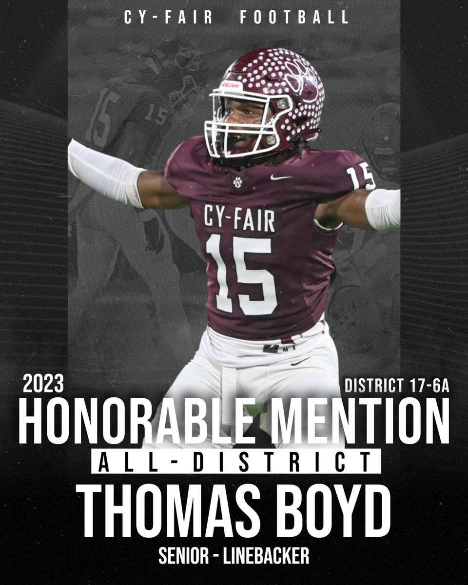 Congratulations to <a href="/Thomasboyd31/">Thomas Boyd jr</a> on being named Honorable Mention All-District!