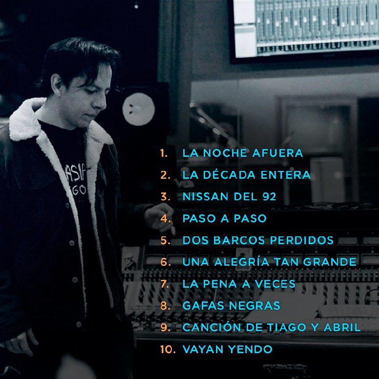 Diez canciones.
La década entera.
28•11•23

Vaya extraña carretera
vaya fin del mundo entre las ruedas…
