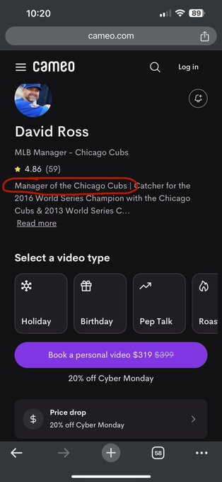 looking up mlb players on cameo and my heart did a little ooof at david ross&rsquo;s outdated bio ☹️ https://t<a href="/tag/emmy"class="tags"><span>#emmy</span></a>
