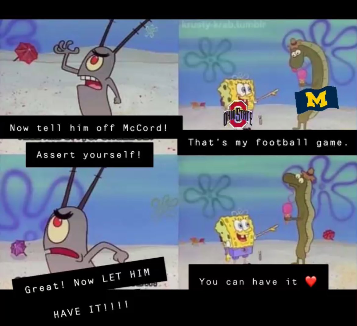 DrivingChill's tweet image. @OhioStateFB  🤣🤣🤣 @OhioStAthletics @ReeseClarett13 @11W McCord vs Michigan #2picks