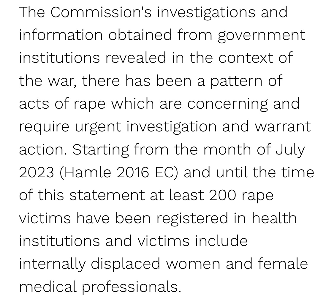 EnagnCampaign's tweet photo. In October, @EthioHRC reported 200 IDPs &amp; health professionals were raped in ongoing war Ethiopian govt has waged.

Amhara IDPs, already vulnerable from atrocities in Tigray war and/or ethnic cleansing in Oromia, are victims, again, by the state. #16days #WarOnAmhara  #NoExcuse https://t.co/Mosyc2TP45