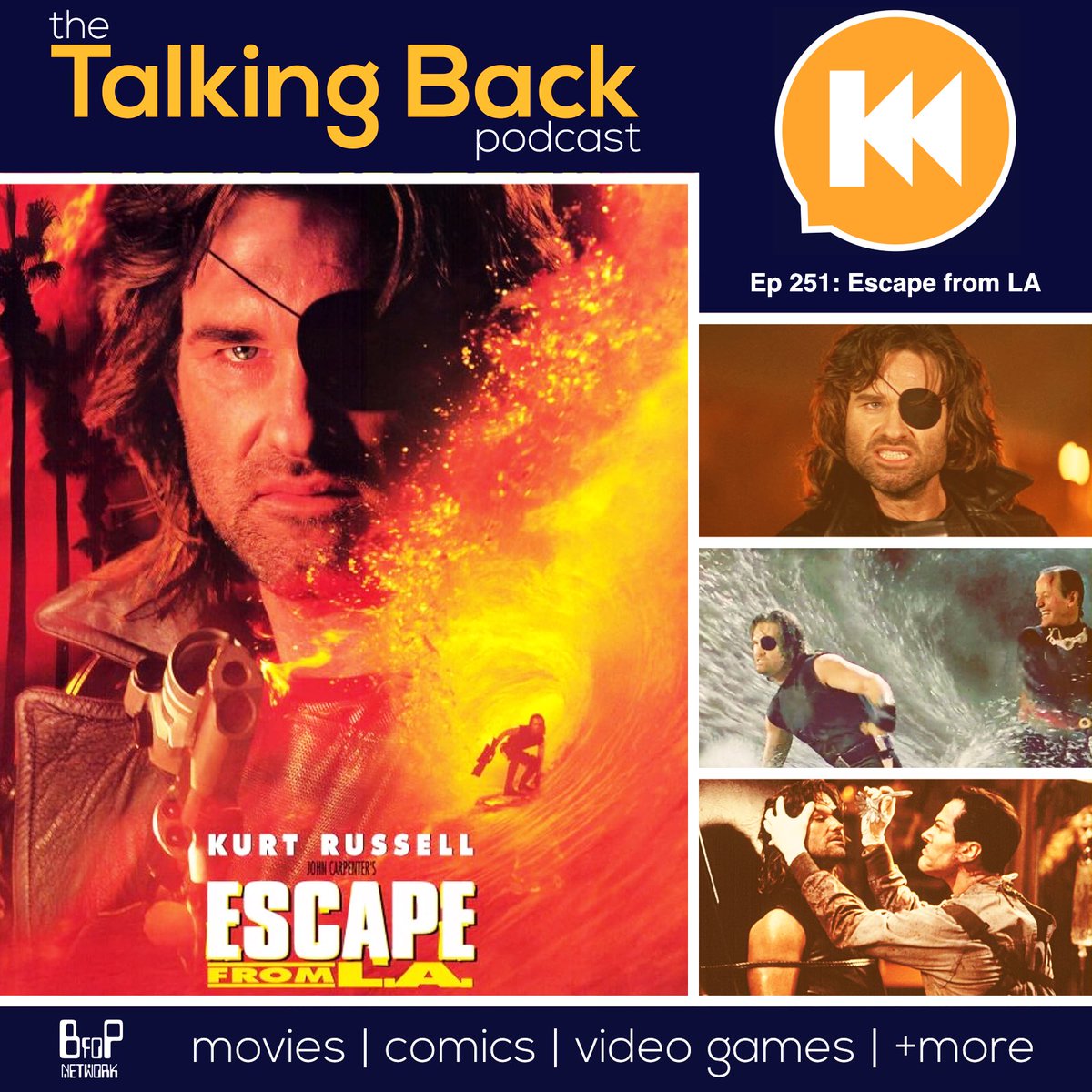 New episode alert!

Snake Plissken is knee deep in it again. This time he’s shot in a submarine to LA where his seemingly super hero-ish abilities help him destroy the world!

Link below to our Escape from LA review…

linktr.ee/talkingback 

#escapefromla #movies #90s