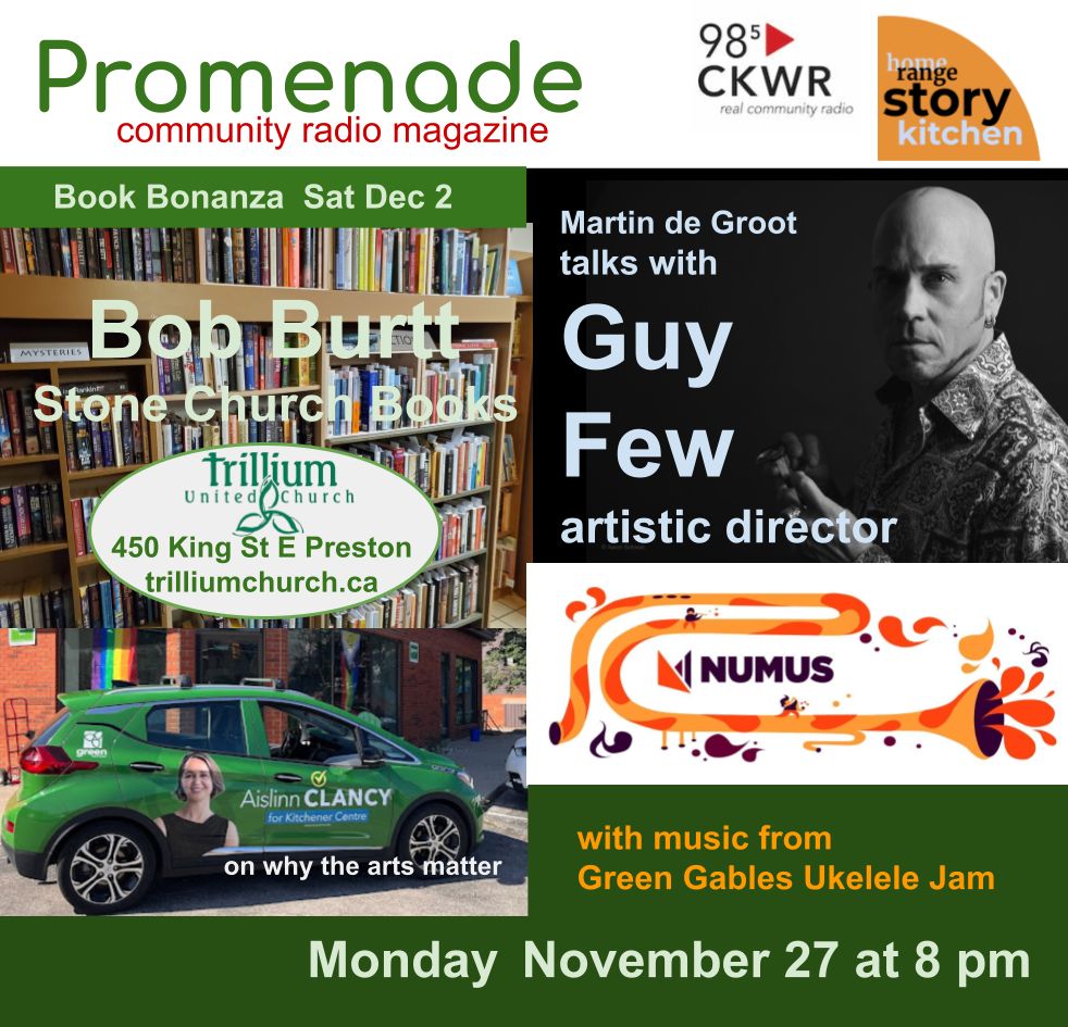 NUMUSConcerts's tweet image. Tune in to 98.5 CKWR at 8pm tonight to hear an exclusive interview with our incoming Artistic Director, Guy Few! 

Listen at mapetiteradio.com/player/popup/c…

#NUMUS #NewMusic #ContemporaryMusic #CKWR #WaterlooRegion #PromenadeCommunityRadio