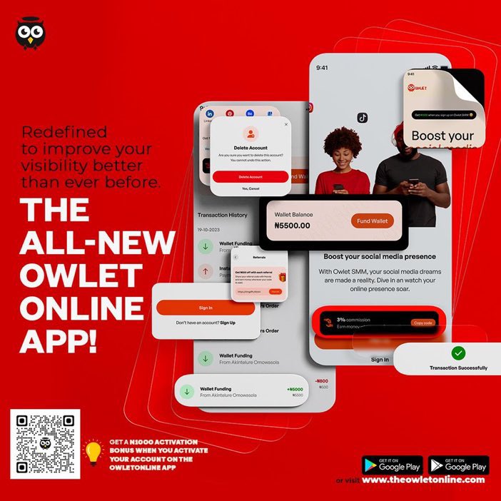 The positive impact theowletonline.com has had on so many social media account is massive. And now, it's time to up the game, take a step further by launching the App and that's a good one for every business owners. Choose owletonline, choose ease!!!