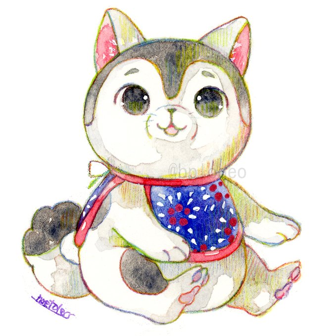 「?」#虹色鉛筆 #watercolor 