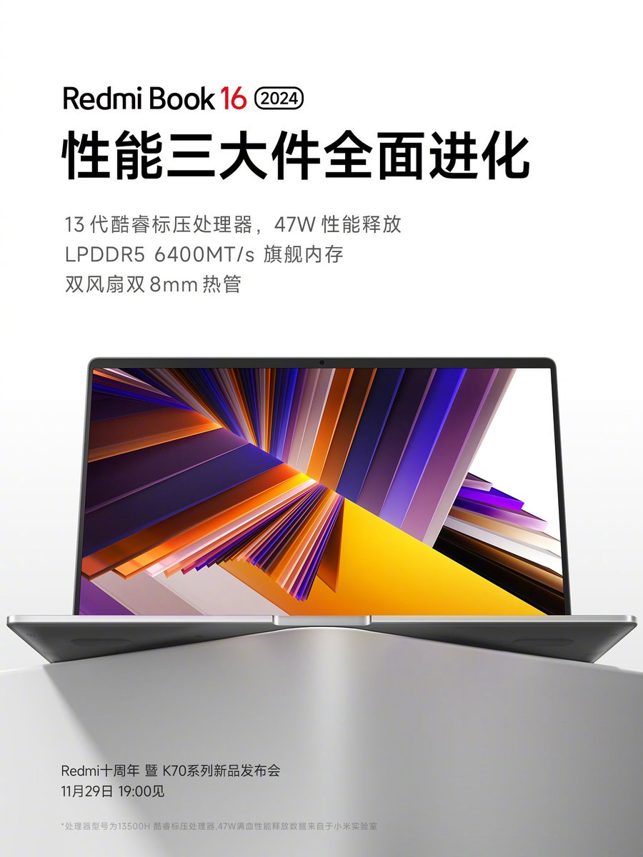 UX_Tech_FR's tweet photo. Les performances du nouveau RedmiBook 16 2024 vont au-delà du CPU !

Processeur standard Intel i5-13500H, performances 47 W, mémoire LPDDR5 6 400 MT/s, 2 ventilateurs et 2 caloducs de 8 mm

#Xiaomi #Redmi #RedmiBook16 #UniversXiaomi https://t.co/9WXjHVI7F0