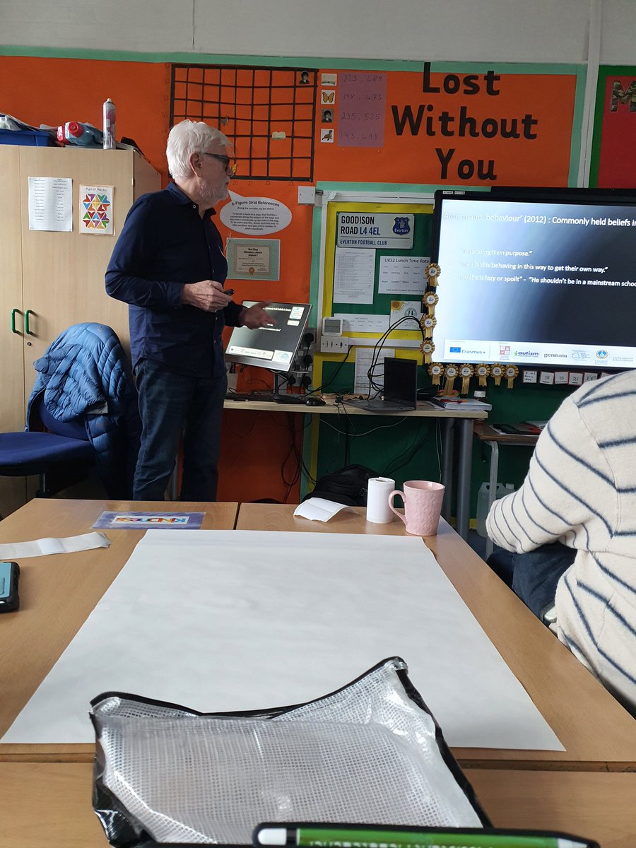 MayflowerSch's tweet photo. What fantastic training covering behaviours of concern, reframing narratives and working towards a happier and more inclusive school culture from the brilliant Richard Mills and @DrRuthMoyse from @AT_Autism https://t.co/4f2RzwXho8