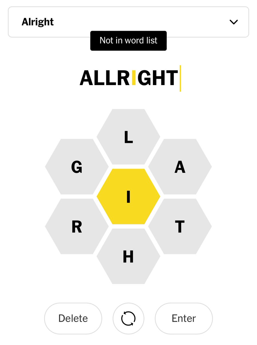 Spelling Bee Solver (@sbsolver.com on Bluesky) tweet media