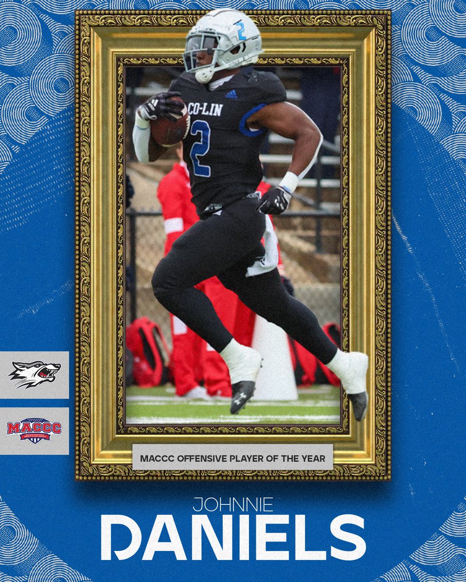 In addition to the MACCC All-South honors, the Wolves took home three of four "of the Year" awards and now we will highlight those honors. Story to come later. 
First up is the MACCC South Offensive Player of the Year...JOHNNIE DANIELS!