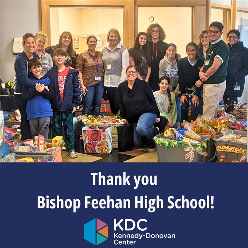Huge thanks to <a href="/BishopFeehanHS/">Bishop Feehan</a> for supporting KDC's Attleboro Early Intervention! Your generosity provided holiday meals to 75 families. Special shoutout to student volunteers from Bishop Feehan, Foxboro Regional Charter, and Mansfield Public Schools. #Grateful! 🙌 #ImpactForLife