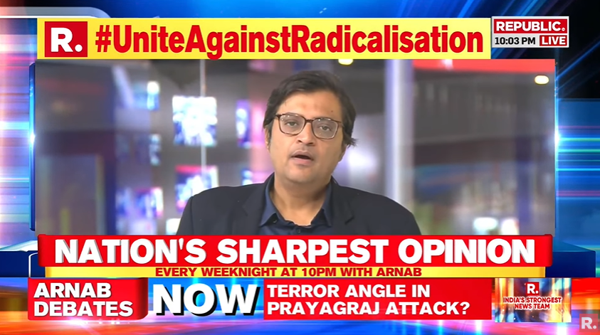 republic's tweet photo. #UniteAgainstRadicalisation | Terror angle in Prayagraj communal attack?
Watch the Nation's Sharpest Opinion with Arnab and fire in your views- https://t.co/8AmPnYgA7R
#Prayagraj #UttarPradesh #Radicalisation #Pakistan #Kanhaiyalal #RepublicTV #Arnab #ArnabGoswami https://t.co/817jJ2byCw