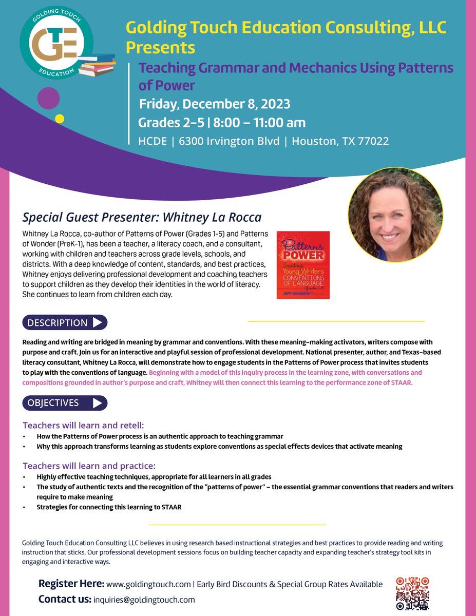 Malene Golding (@malene_golding) on Twitter photo We are so excited to partner with <a href="/whitney_larocca/">Whitney La Rocca</a>
for an engaging session on teaching grammar and mechanics. Join us on December 8, 2023. Register today at goldingtouch.com. Spaces are limited. We are so excited to partner with <a href="/whitney_larocca/">Whitney La Rocca</a>
for an engaging session on teaching grammar and mechanics. Join us on December 8, 2023. Register today at goldingtouch.com. Spaces are limited.