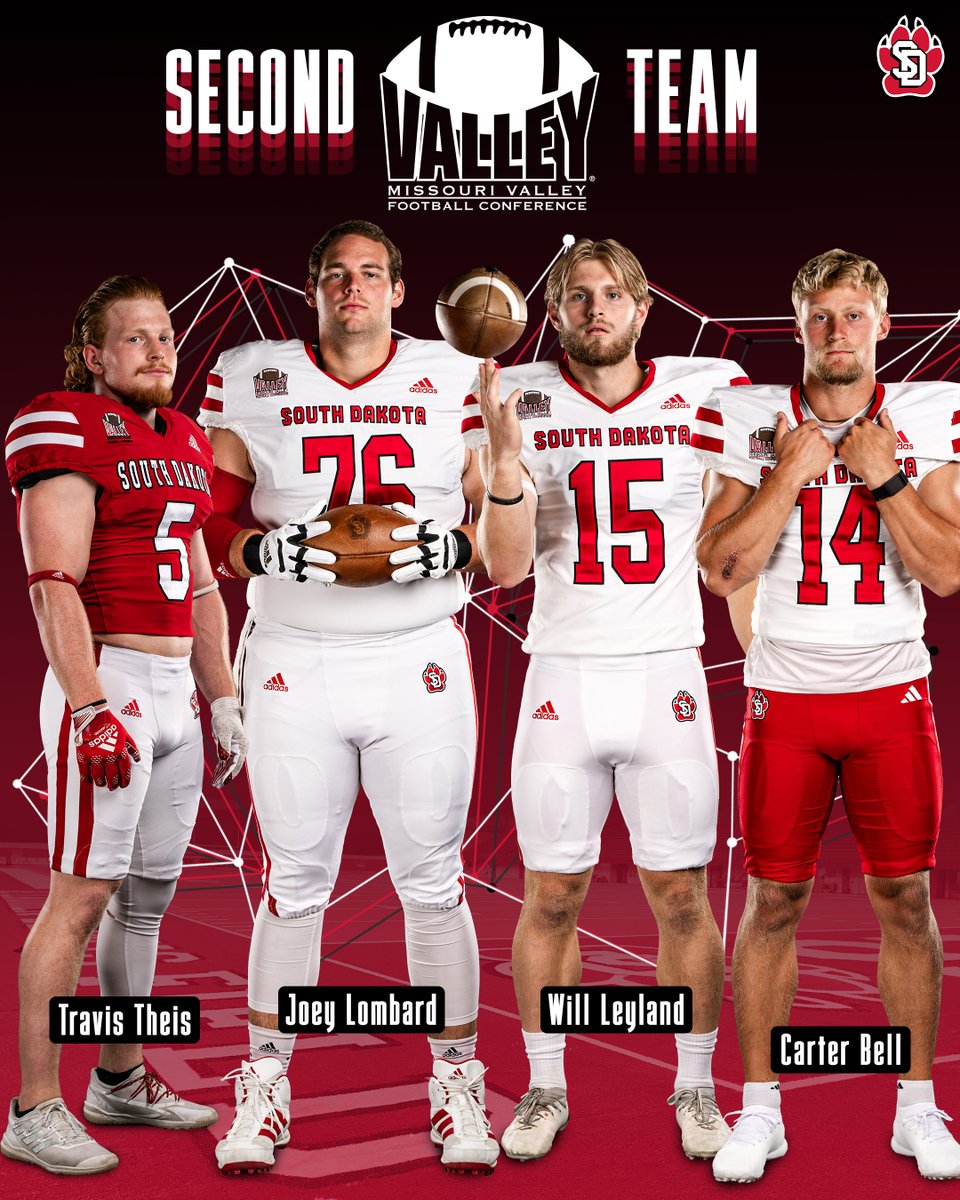 SDCoyotesFB's tweet photo. Four players who know how to put points on the board earn second-team all-MVFC awards.

🔗https://t.co/ohk29No0UM

#WeAreSouthDakota x #GoYotes🐾 https://t.co/w5Xypr8EZu