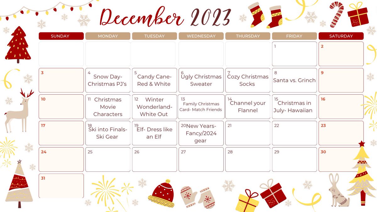 The 12 1/2 Days of Christmas Spirit are coming!! It starts next week and runs until the end of the semester! Get your outfits ready Trojan Nation!!