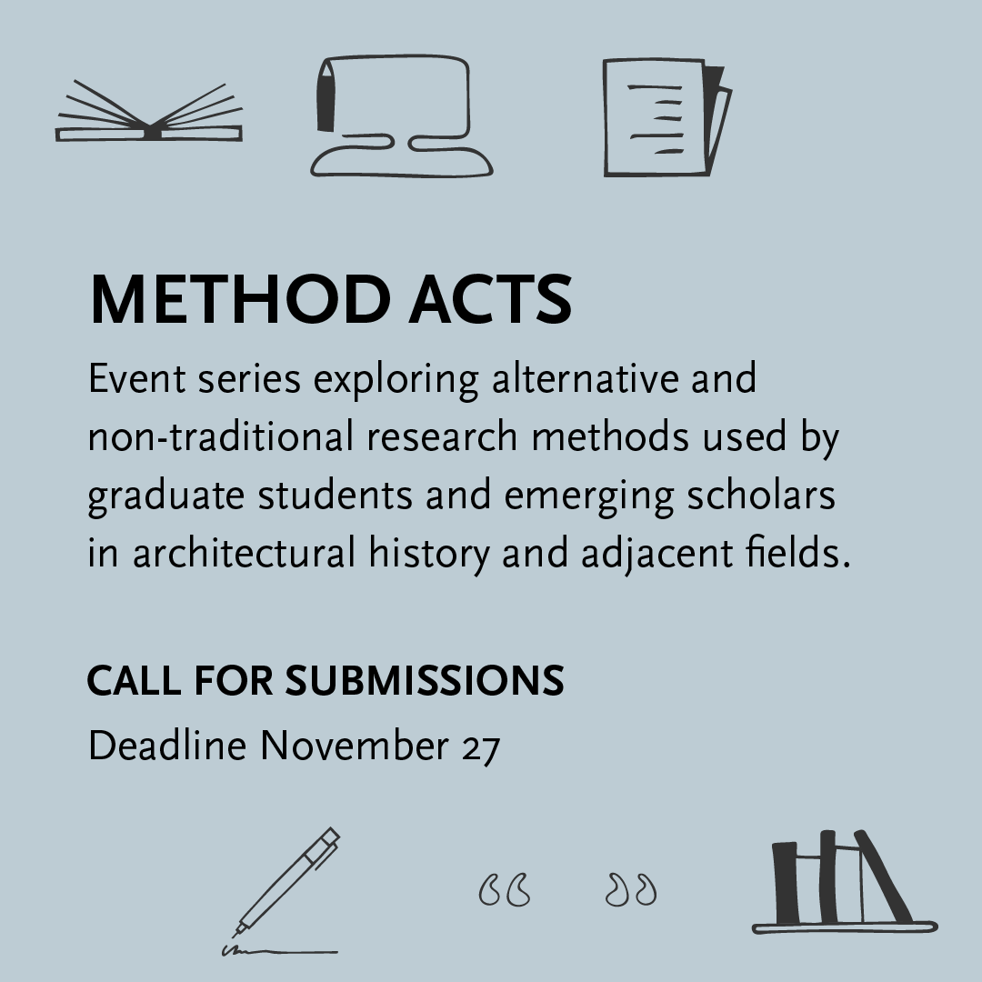 LAST CALL for Method Acts submissions! Graduate students & emerging scholars are invited to submit a proposal to present on new and reconsidered research methods. sah.org/conferences-an…