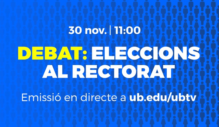 Debat electoral el dijous 30 de novembre web.ub.edu/web/actualitat…