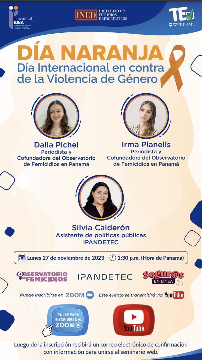 Hoy a la 1:30 p.m. estaremos exponiendo los hallazgos del Observatorio de Femicidios en el marco del Día Internacional en Contra de la Violencia de Género. 

Sintoniza aquí: youtube.com/watch?v=RgbhBq…