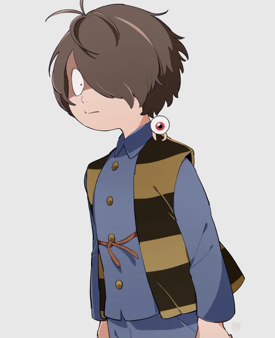 鬼太郎のキャラクターデザイン、少年感と人間じゃない怖さが両方出ててすごく好き! #鬼太郎誕生  #ゲゲゲの謎  #鬼太郎誕生の感想 
