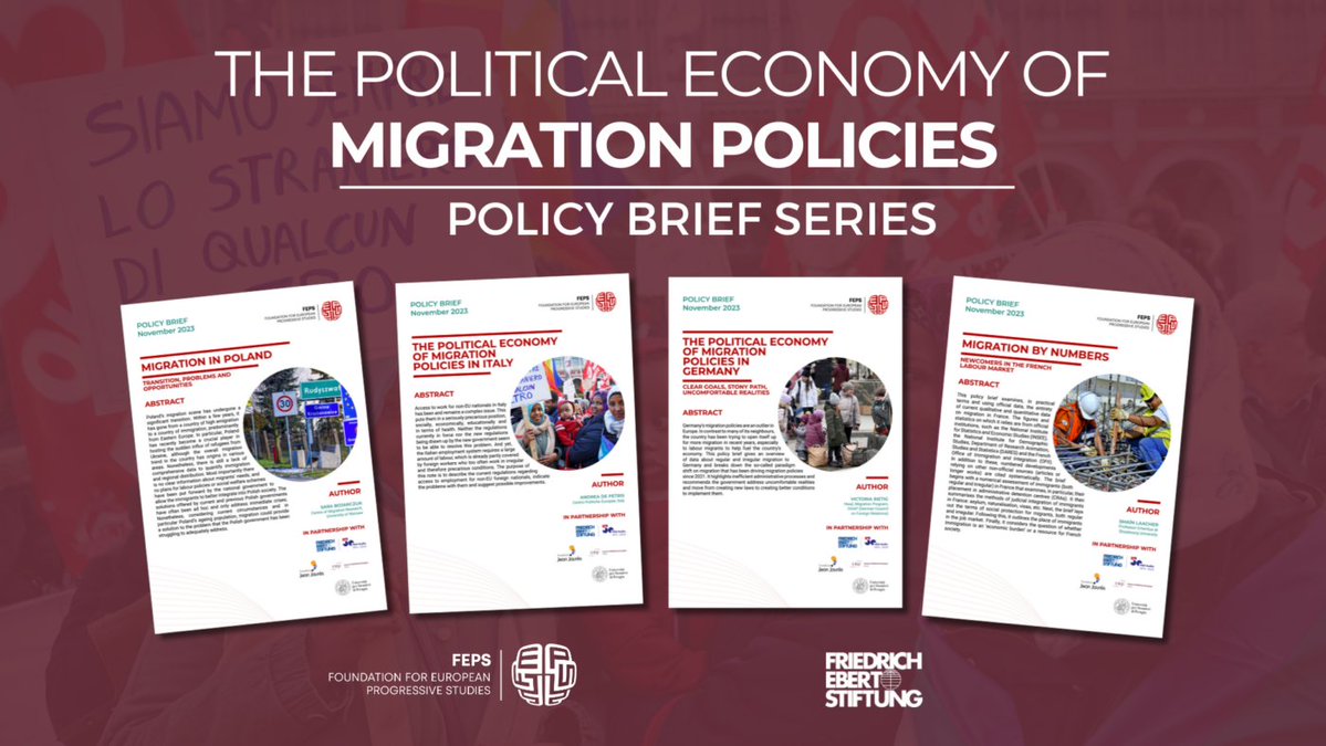 We must debunk anti-immigration ‘myths’ across the🇪🇺to understand how migration can be an opportunity for sustainable social &amp; economic development.
W/ <a href="/cep_ITA/">Centro Politiche Europee</a> <a href="/j_jaures/">Fondation Jean-Jaurès</a> <a href="/UniStraPg/">Università per Stranieri di Perugia</a> <a href="/FES_Italia/">FES-Italia</a> we assessed the phenomenon from political &amp; economic angles.
📕bit.ly/PBPoliticalEco…