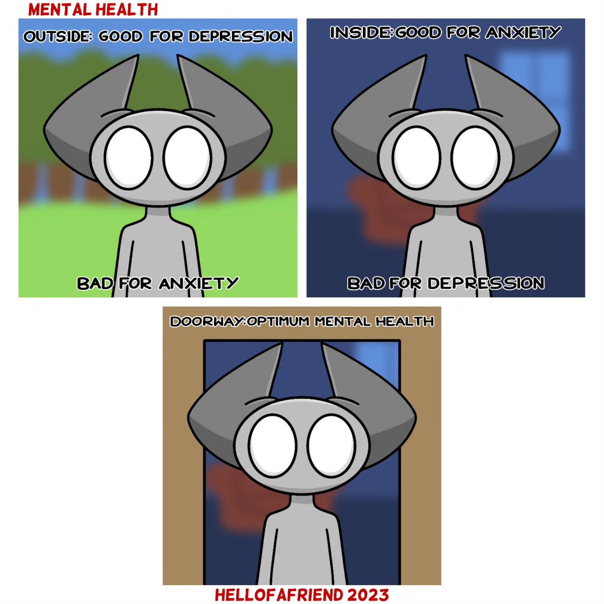 LifeIsHellToon's tweet photo. 043: Mental Health

#comic #webcomic #onehellofafriend #ohoaf #digitalillustrator #digitalillustration #digitalart #digitalartist #mentalhealth #mentalhealthawareness https://t.co/mOIFMzEYA3