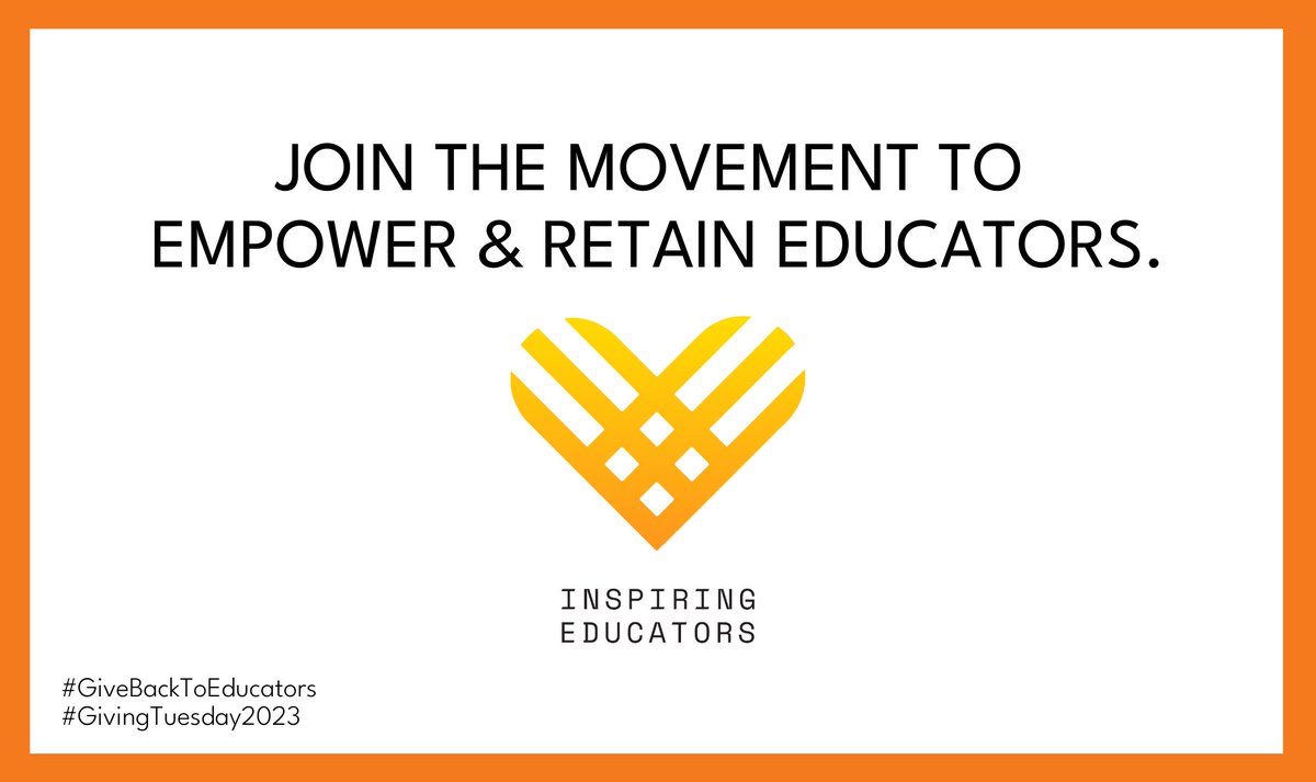 Raising $ for <a href="/EducatorInspire/">Inspiring Educators</a> this #GivingTuesday because I genuinely believe the *most* important thing we can do right now for students is make sure educators have access to training that fosters their excellence AND wellbeing. 💛⬇️

Check it out: bit.ly/3RkdY0J