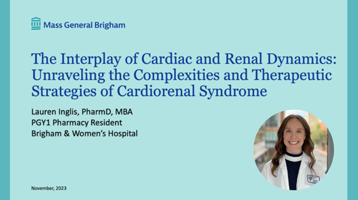 Last week <a href="/lauren_inglis_/">Lauren Inglis</a> lead a great discussion on cardiorenal syndrome - awesome job presenting this complicated topic! #TwitteRx #PharmRes