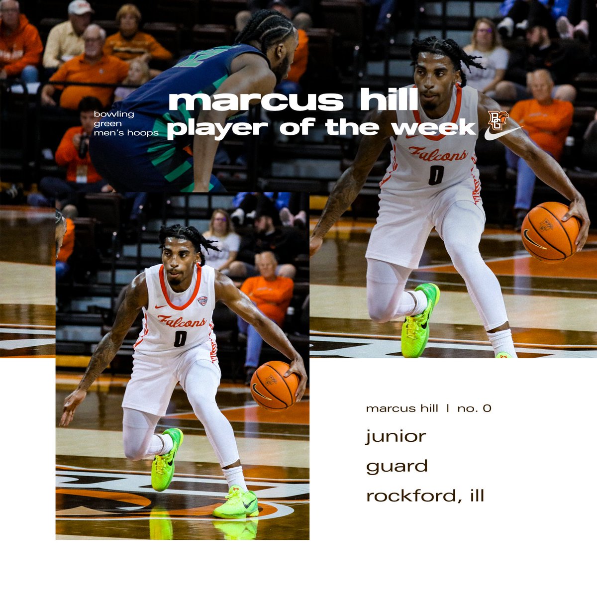 🏀Marcus Hill Named MAC Player Of The Week

🏀Hill Becomes First Falcon To Be Named Since 2020-21 Campaign

📰: bit.ly/40YYKBb

#FlyAroundandFindOut x #AyZiggy