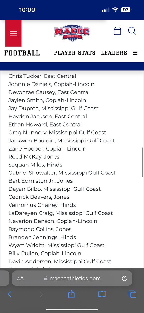 Blessed to me named MACCC special teams player of the year and also first team MACCC <a href="/JC_Bobcats/">Jones College Athletics</a> <a href="/FentressKicking/">Fentress Kicking</a>