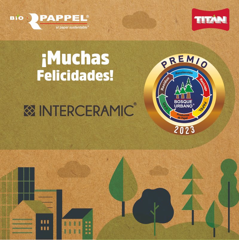 BioPappel's tweet photo. 👏🏻🏆¡Felicidades @interceramicMX por recibir el #PremioBosqueUrbano!
En #BioPappel reconocemos tu compromiso con la sustentabilidad a través del uso de empaques de papel 100% reciclados! 📦♻️🌲 https://t.co/sf4nudsMZT