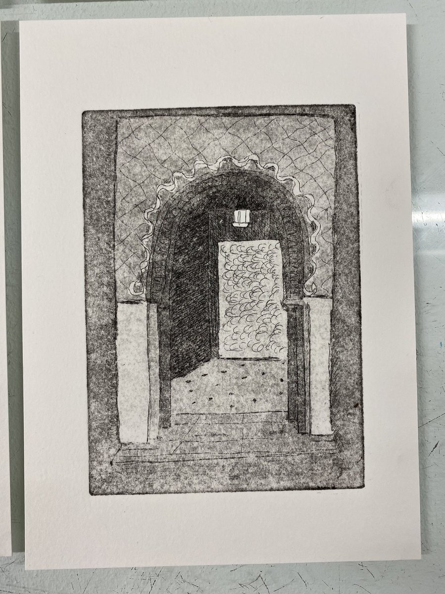 Today has mostly been learning aquatint