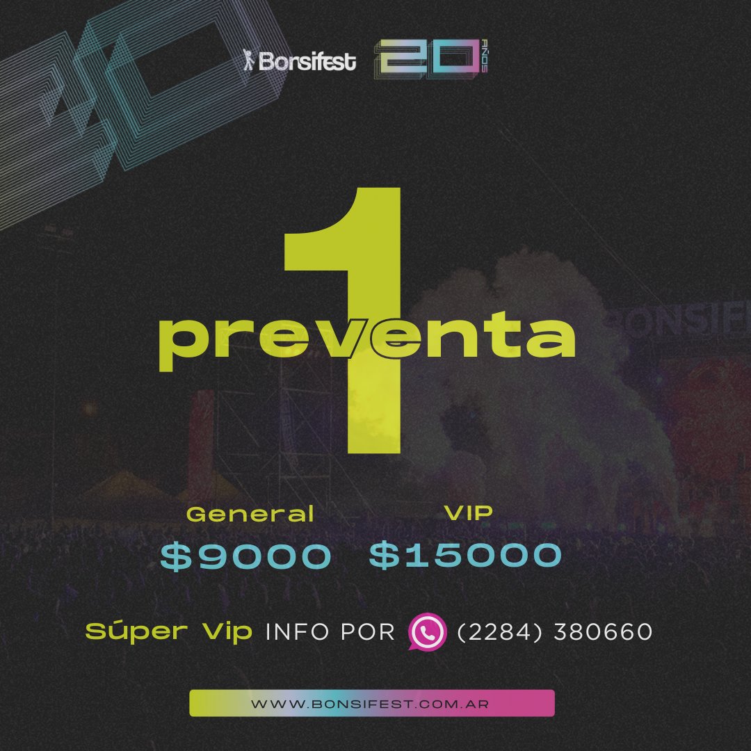 BonsiFest's tweet photo. PREVENTA 0' SOLD OUT! 🫨😎 ¿Que rompimos? La página seguro porque se fueron las primeras en cuestión de minutos 🚀😅

Loc@s totales! 🫶🏽

Seguimos con la preventa 1 ONLINE y en PUNTOS DE VENTA! 

Preparate que se viene un NOCHON 🥳 https://t.co/8ZDYaGqGnN