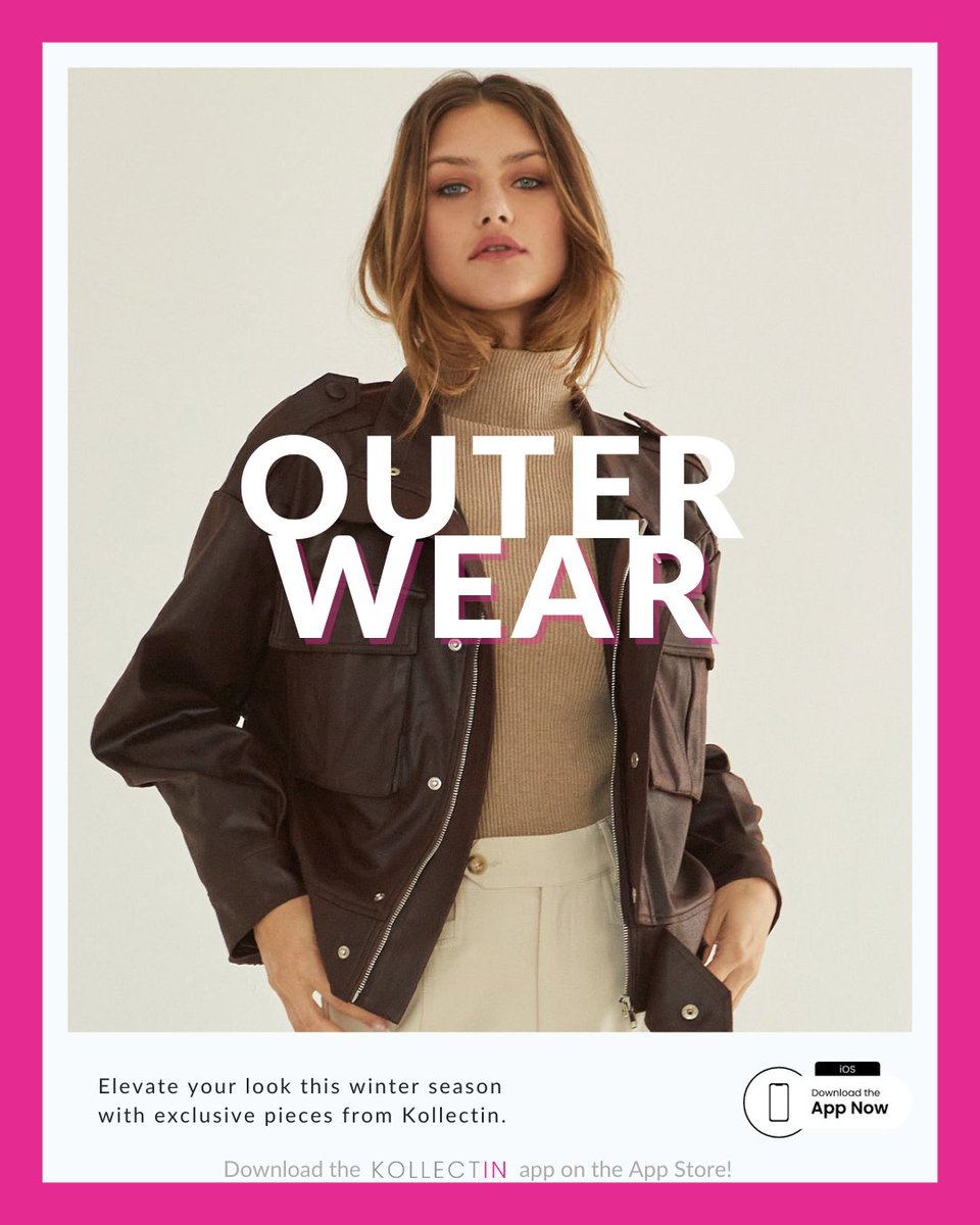 Kollectin's tweet photo. Baby, it’s cold outside! 💖❄️ Put your best fashion foot forward with our winter #outerwear collection, exclusively on our app. With our range of jackets, blazers, and puffers, you’ll never have to sacrifice style for warmth. 🧣🧥Check out our bio for #CyberMonday deals! https://t.co/VzcFbSQOkw