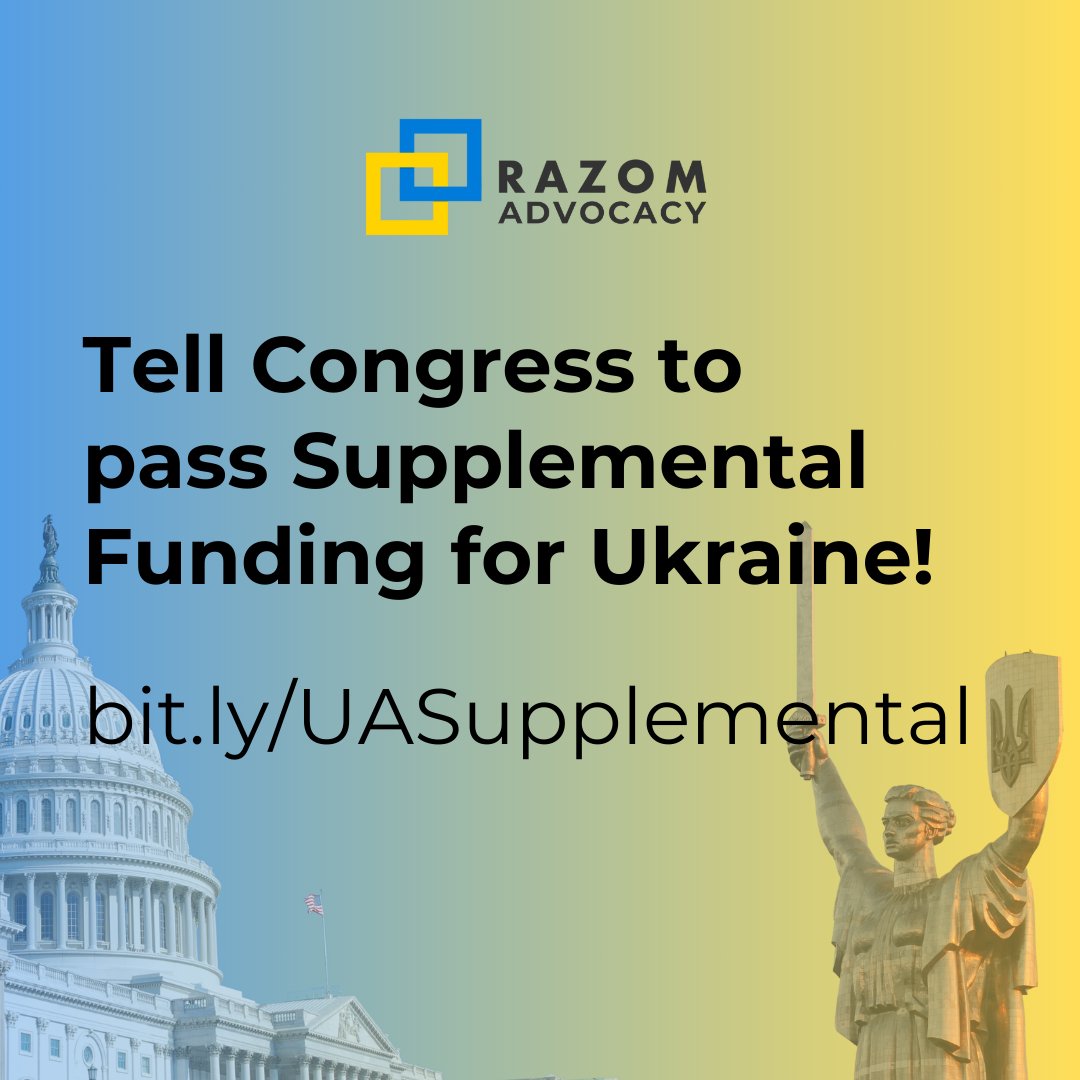 ‼️ @SenSchumer has stated that a vote on a funding package w/ aid to Ukraine will come as soon as the week of 12/4. Help us make sure members of Congress pass this CRITICAL funding package for Ukraine. Please contact your rep & tell them to vote yes: http://bit.ly/UASupplemental 