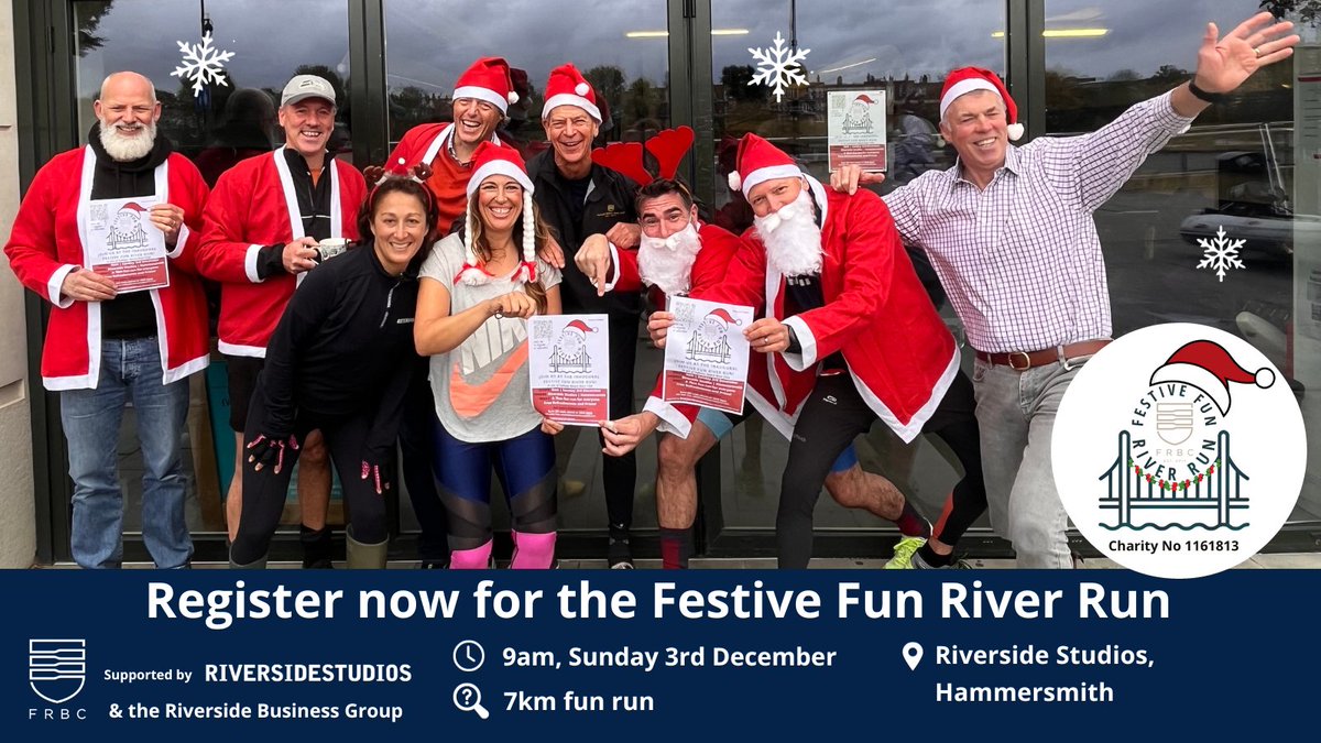 Fulham Reach BC (@fulhamreachbc) on Twitter photo 🚨 Our #FestiveFunRiverRun is this Sun Dec 3rd! We need more people to sign up & volunteers. Without enough support, we might have to cancel.
🙏 Sign up to run or volunteer before 9PM! Let's make this #fundraising event happen! 🙌
register.enthuse.com/ps/event/Festi…
<a href="/LBHF/">H&F Council</a> <a href="/LondonPortAuth/">Port of London Authority</a> 🚨 Our #FestiveFunRiverRun is this Sun Dec 3rd! We need more people to sign up & volunteers. Without enough support, we might have to cancel.
🙏 Sign up to run or volunteer before 9PM! Let's make this #fundraising event happen! 🙌
register.enthuse.com/ps/event/Festi…
<a href="/LBHF/">H&F Council</a> <a href="/LondonPortAuth/">Port of London Authority</a>