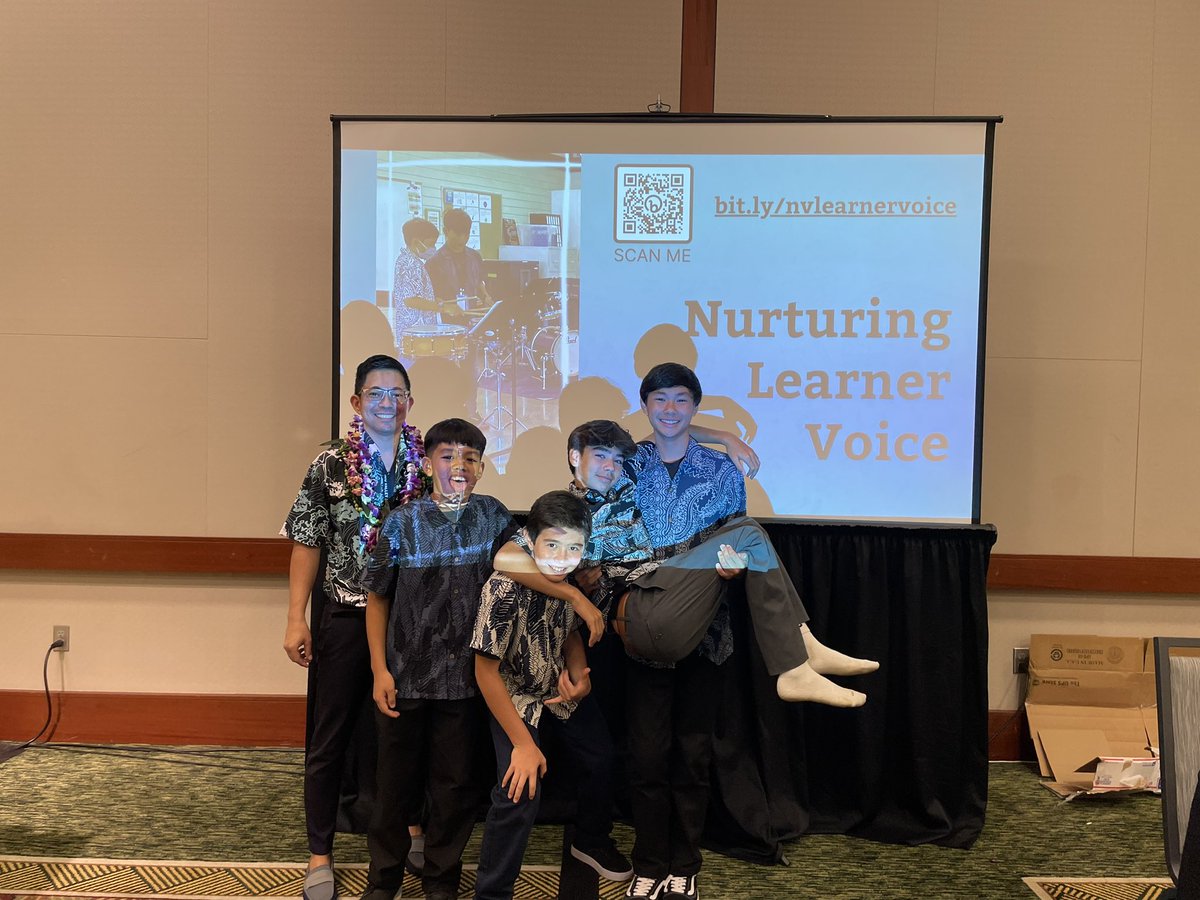 I’ll be sharing highlights from our #SOTF2023 presentation “Nurturing Learner Voice” 🎙️🎶 Let’s create opportunities for more young learners to present & teach. 2 presenters were “enemies” & in a few wks became good friends! @HIDOE808 @808hyped 🍎 Slides: bit.ly/sotflearnervoi…