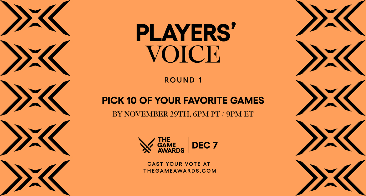 The Game Awards on X: Players' Voice voting continues through this  evening. Here's who's in the lead. Have you locked in your top 10? Vote  now:   / X