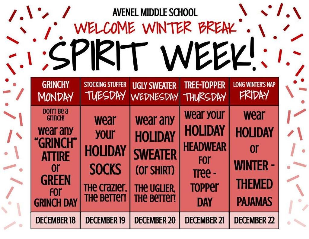 December  Spirit Week