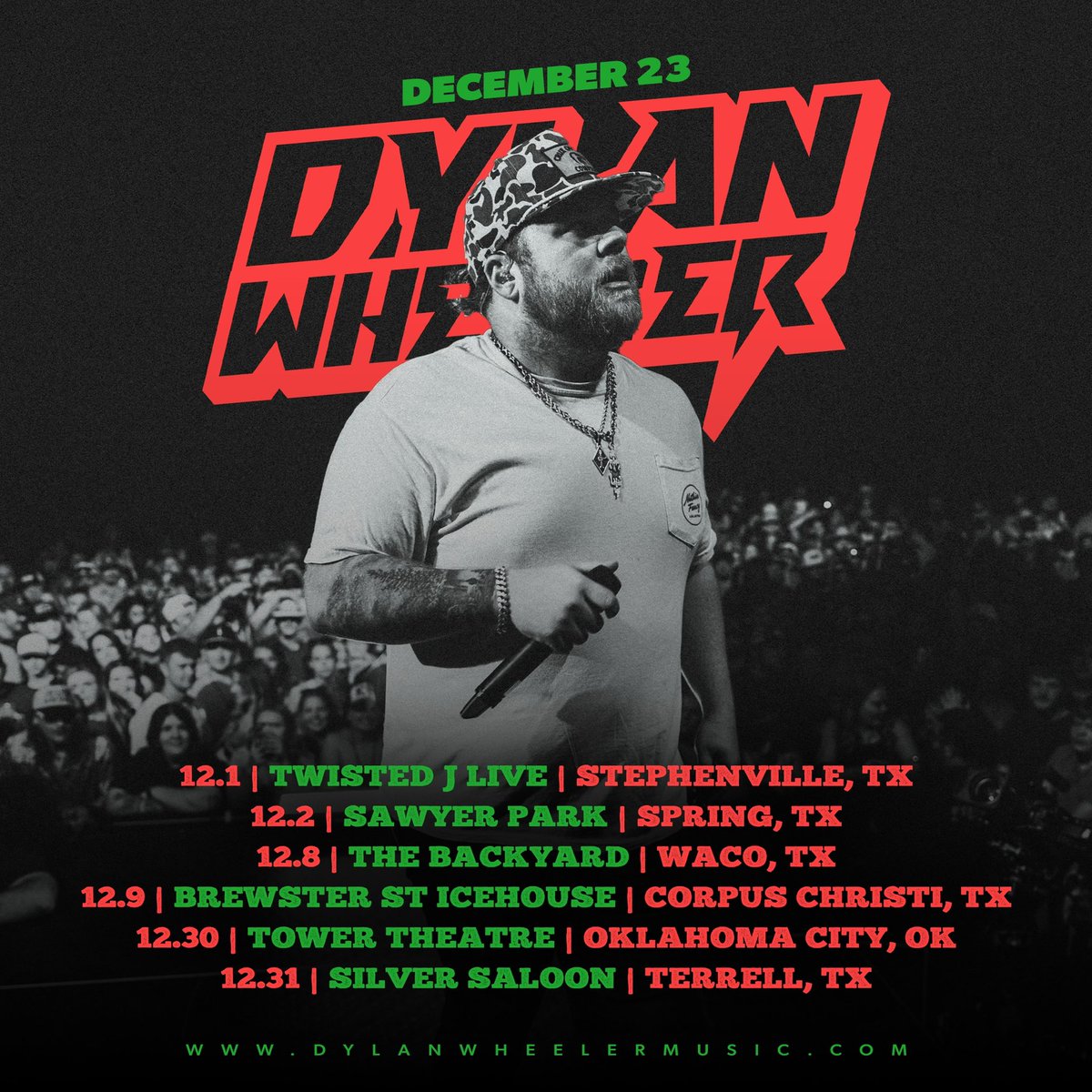 DylanWheeler_'s tweet photo. Let’s finish the year strong! Where will we see y’all? https://t.co/In0fa97PTx