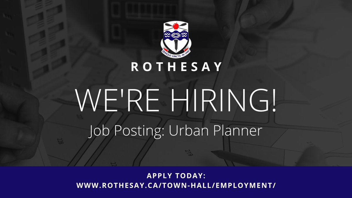 Rothesay_NB's tweet image. ❗Job Posting: Urban Planner

The town of Rothesay is seeking resumes from qualified individuals to fill the role of Urban Planner.

ℹ️ For more information, visit our website: rothesay.ca/town-hall/empl…