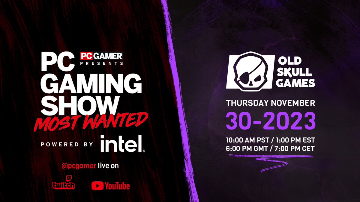 🏴‍☠️ Hey there mateys! 

You won’t want to miss out the PC Gaming Show this year, as we’re unveiling something new and exciting. 👀

🗓️ Tune in this Thursday, November 30th 1 PM EST / 7 PM CET

#oldskullgames #announcement #newproject