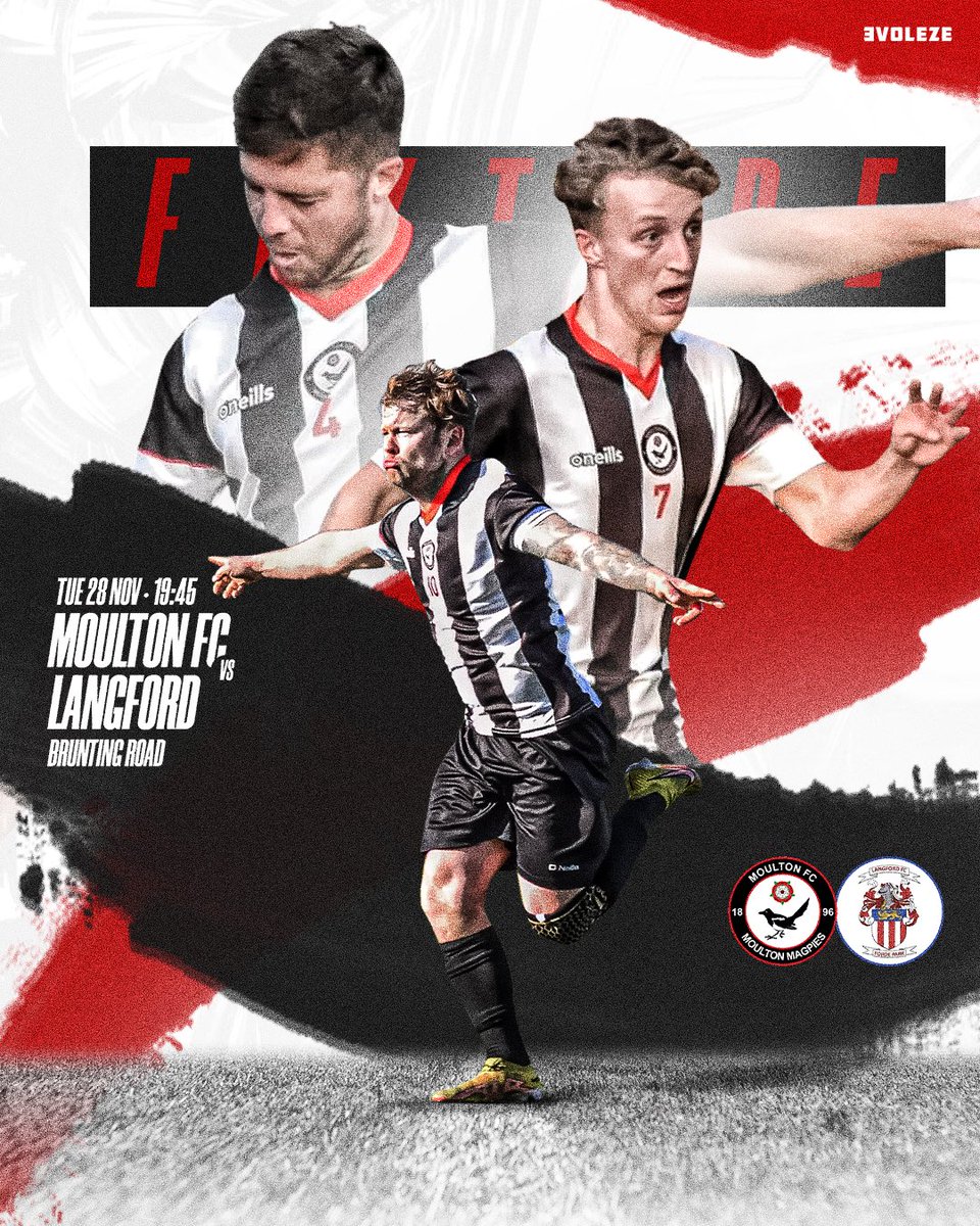 Moulton Football Club (@fc_moulton) on Twitter photo The boys return to league action tomorrow night & looking to maintain our unbeaten run of 8 games. We are at home to <a href="/LangfordFC1/">Langford Football Club</a> under the lights so come down & see the lads in action.
📆 Tues 28th Nov
⏰ 7.45pm KO
🏆 League
🏟️ Brunting Road
🆚 Langford The boys return to league action tomorrow night & looking to maintain our unbeaten run of 8 games. We are at home to <a href="/LangfordFC1/">Langford Football Club</a> under the lights so come down & see the lads in action.
📆 Tues 28th Nov
⏰ 7.45pm KO
🏆 League
🏟️ Brunting Road
🆚 Langford
