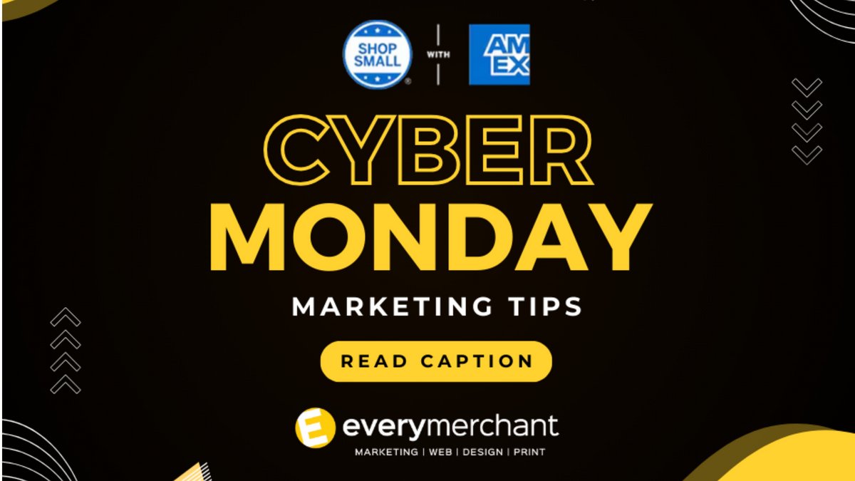 EveryMerchant's tweet image. 🌐 Cyber Monday Business Boost! Here three game-changing tips to maximize your online presence and skyrocket your sales:

📱 Mobile Optimization Is Key
💻 Promote Irresistible Deals
🌐 Ramp Up Your Social Media

Share this post with fellow small business owners! #CyberMonday