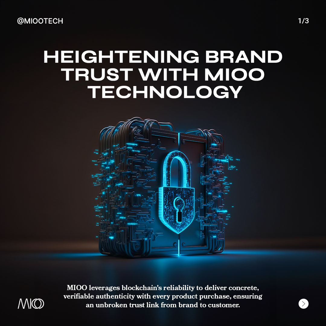 MiooTech's tweet photo. In a market where trust and transparency are essential, MIOO leverages the most reliable technological tools to ensure verifiable authenticity through every product purchase.
#miootech #mioo #fashiontech #blockchain #web3fashion #virtualfashion #digitalproduct https://t.co/CTfNmykQGt