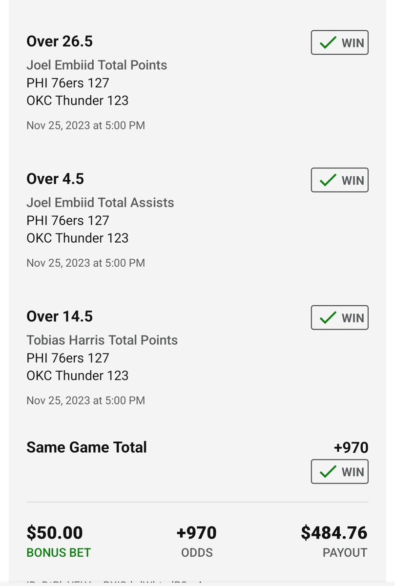IGotThesePicks's tweet photo. Nice little win on the new ESPN bet app. I forgot to post yesterday. #parlays #SportsGambling https://t.co/TwNnfGjFYv