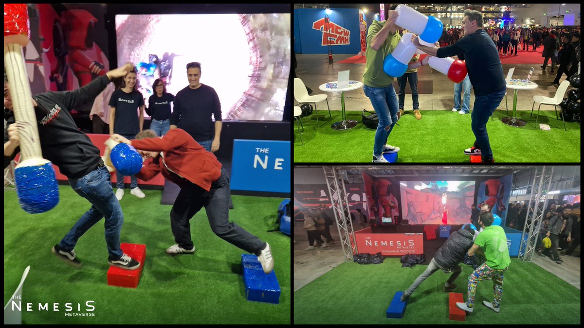 Nemixar's tweet photo. 🎮 Milano Games Week 2023 was epic! Thanks to everyone who joined us at our stand, played Duel Arena, and took part in our live challenges! 🤩

Shoutout to @delpieroale, @chiamarsibomber LisaOffside and @Ematoshi for the amazing Sunday vibes & NOOVA for the stylish atmosphere!

#TheNemesis #MGW23 #Gaming #NOOVA #TNC
